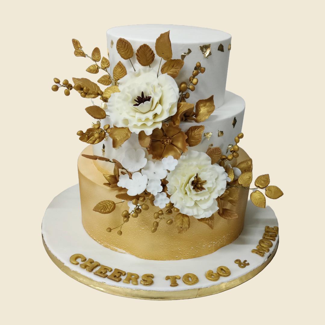 Themed birthday cake with fondant decorations Una